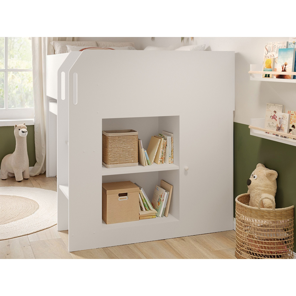 Flair Aiden Single White Cabin Bed Mid Sleeper Image 4