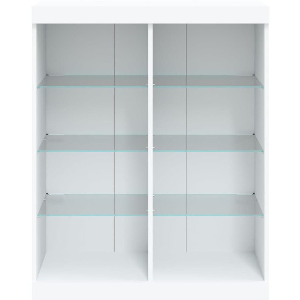 vidaXL 8 Shelf White LED Sideboard Image 5