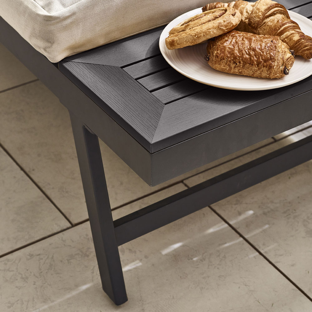 Furniturebox Cancun Grey Metal 2 Seater Outdoor Lounge Set Image 5