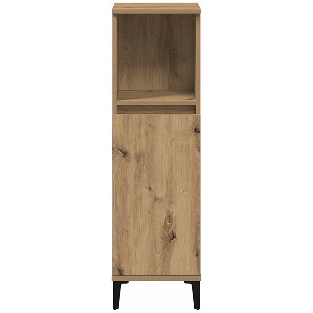 vidaXL Single Door Single Shelf Artisanal Oak Bathroom Cabinet Image 3