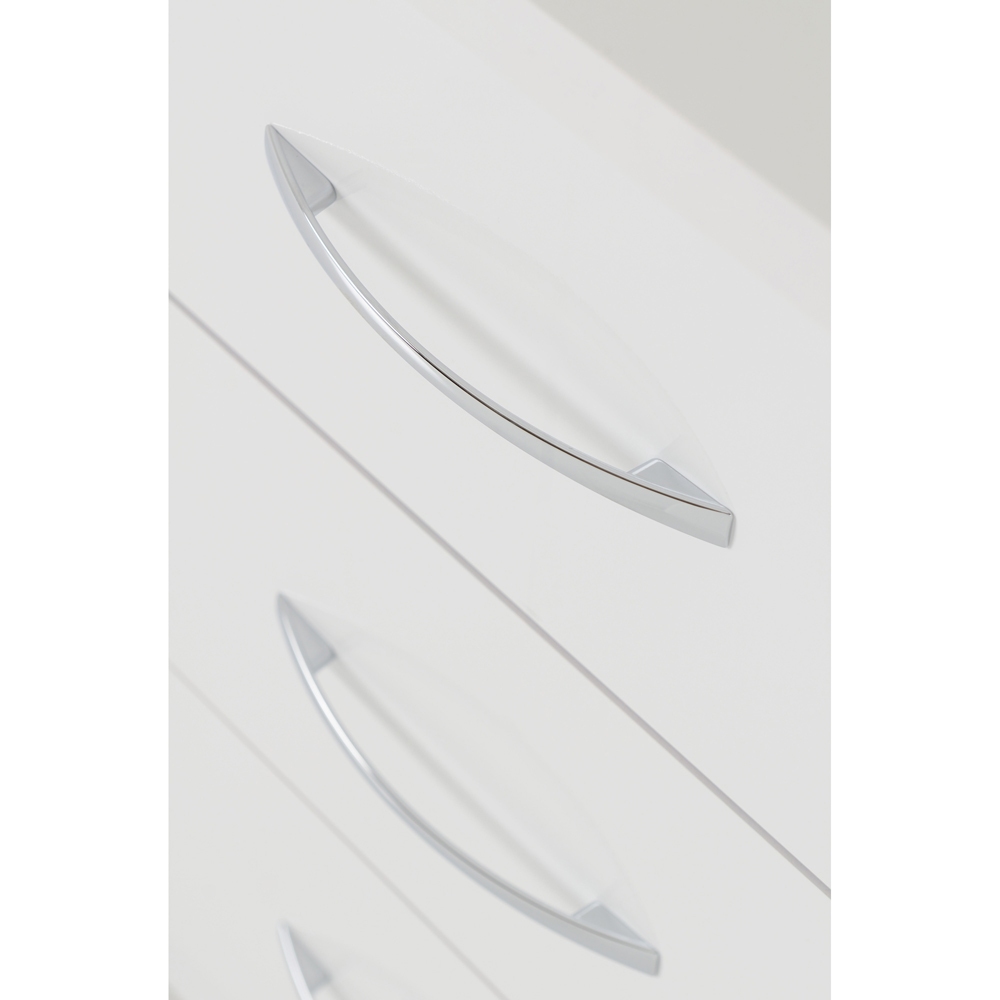 Seconique Nevada 3 Drawer White Gloss Chest of Drawers Image 5
