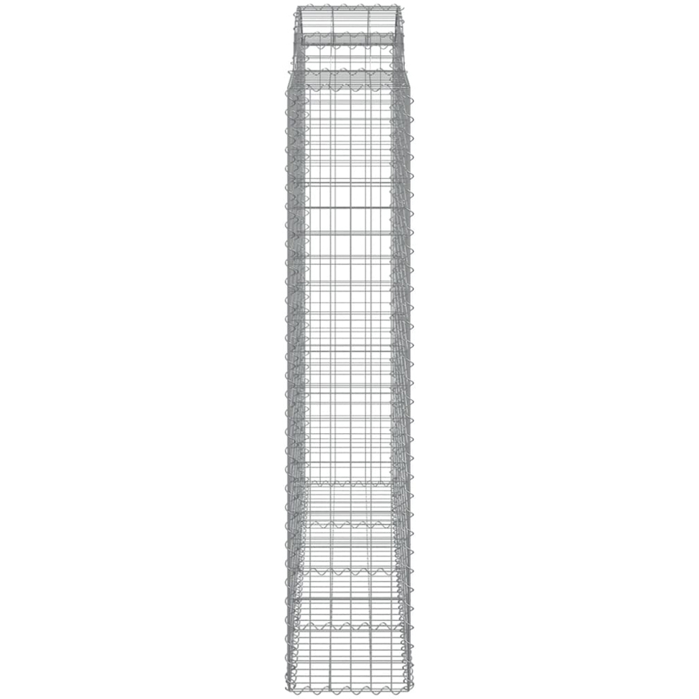 vidaXL Silver Galvanised Iron Arched Gabion Basket 200 x 50 x 200/220cm 11 Pack Image 4