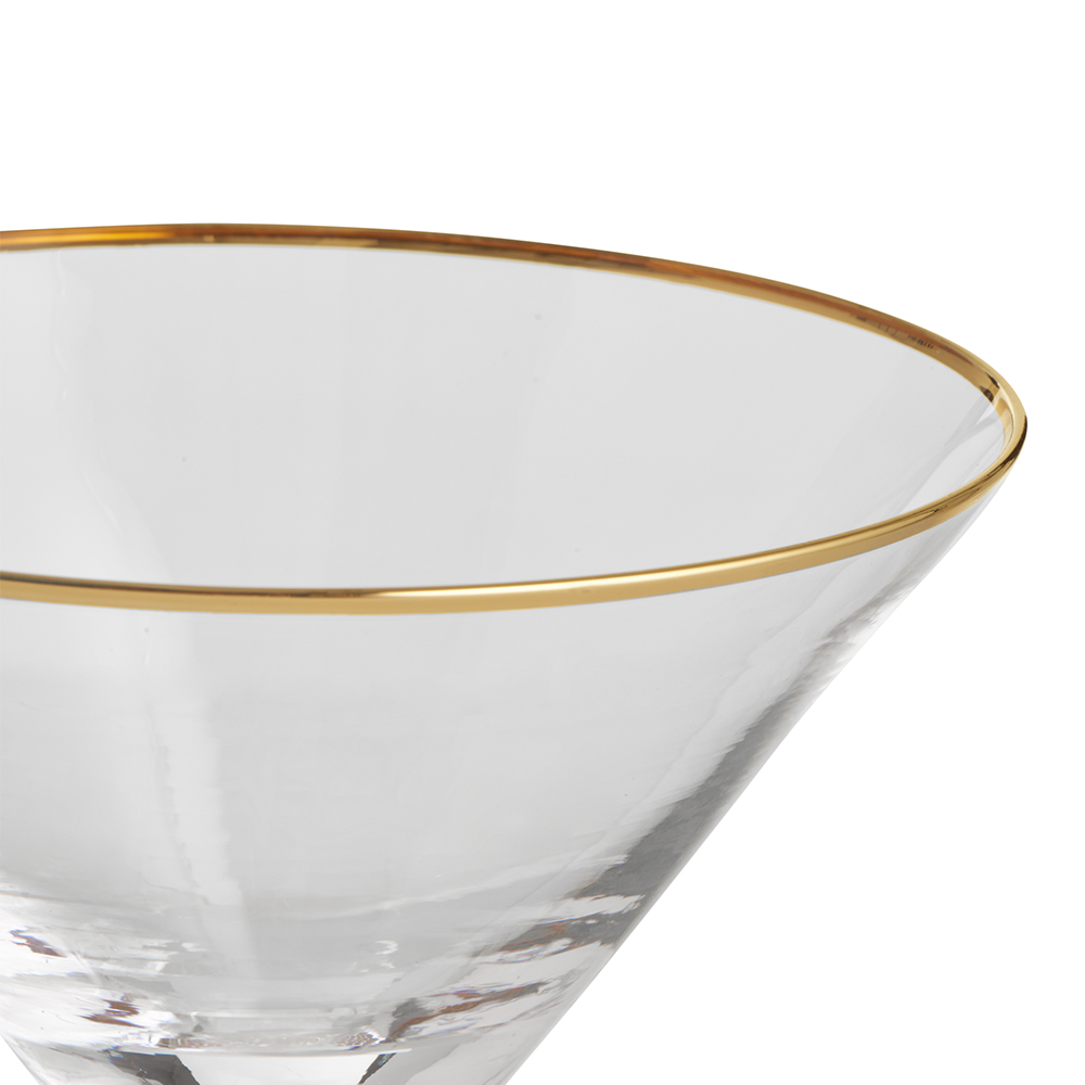 Wilko Gold Rim Cocktail Glass 2 Pack Image 4