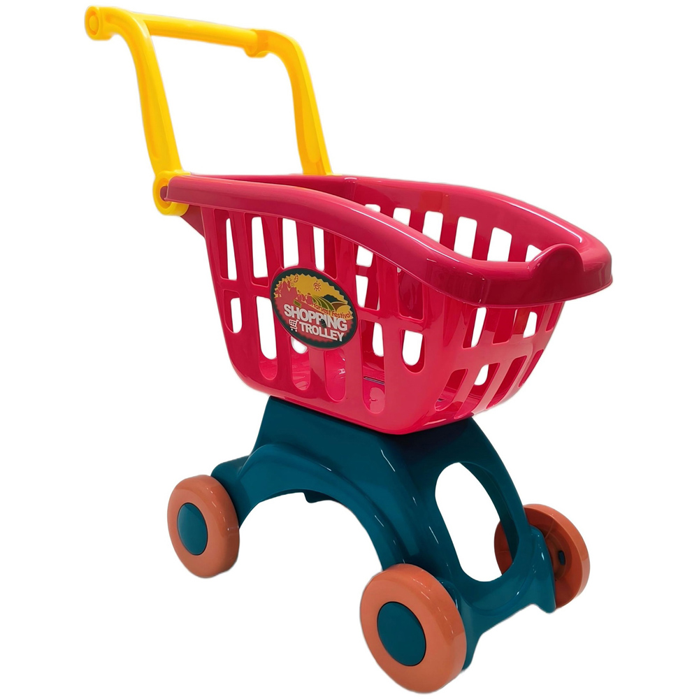 Toy Shopping Trolley with Food Image 8