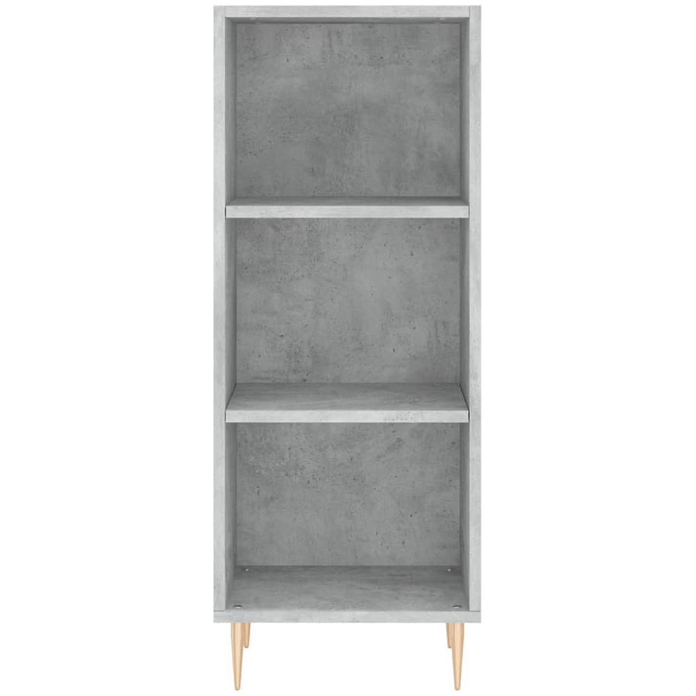 vidaXL Single Glass Door 3 Shelf Concrete Grey Highboard Image 8