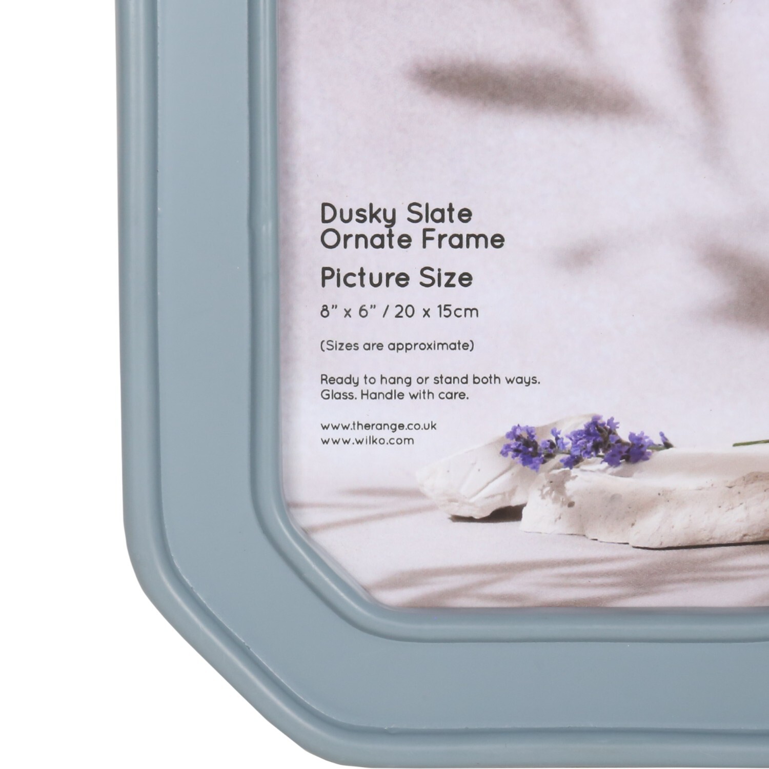 Ornate Photo Frame - Dusky Slate / 8 x 6in Image 2