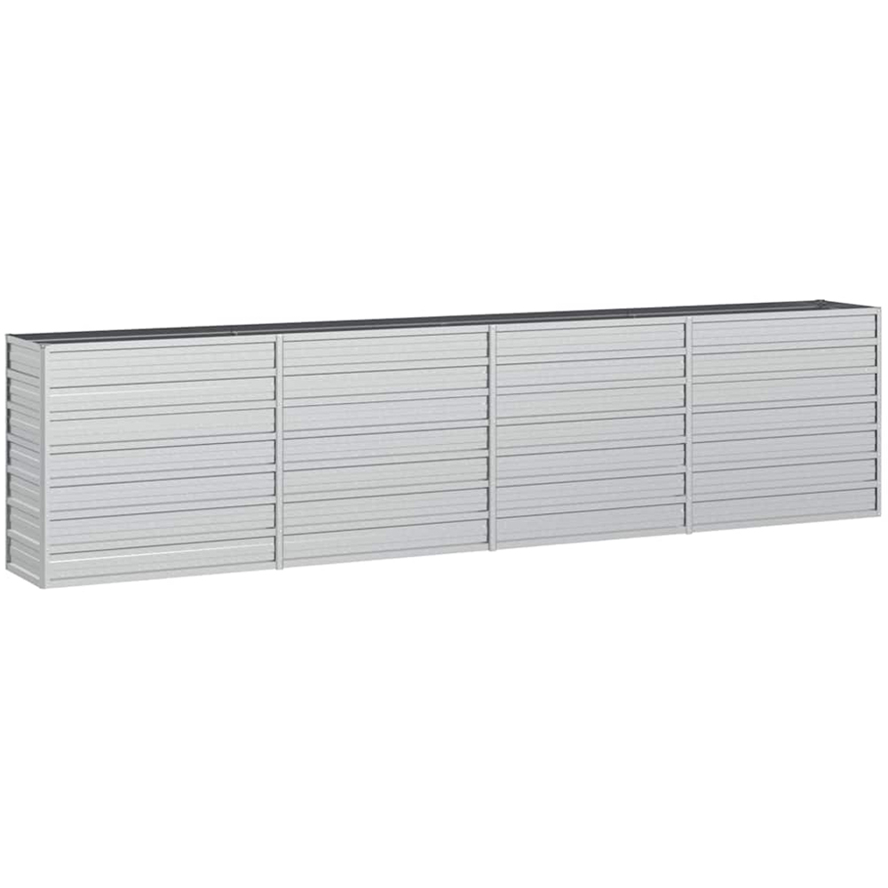 vidaXL Silver Galvanised Steel Raised Garden Bed 77 x 40 x 320cm Image 1