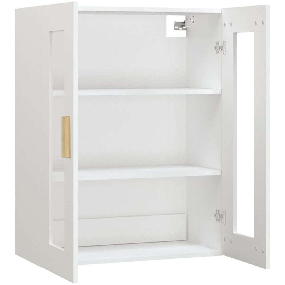 vidaXL 2 Door 3 Shelf White Hanging Wall Cabinet Image 5