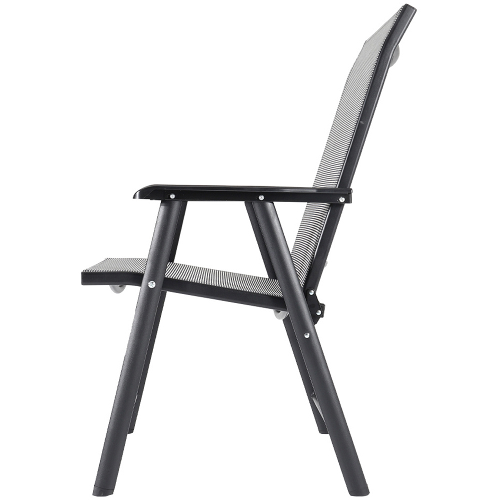 Living and Home Set of 4 Black Folding Garden Chair Image 3