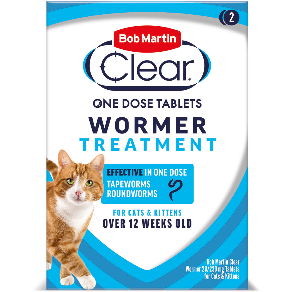 Bob Martin Clear 2 in 1 Cat and Kitten Dewormer 2 pack Image 1
