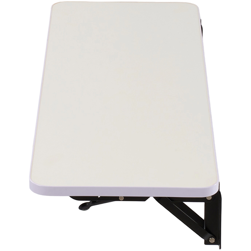 Living and Home White Wall Mounted Folding Table with Iron Brackets 52 x 24cm Image 3