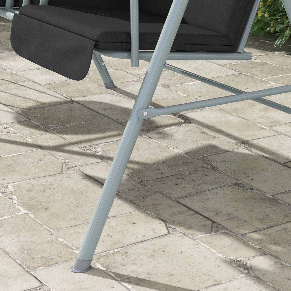 Outsunny 2 Seater Black Swing Chair with Canopy Image 3