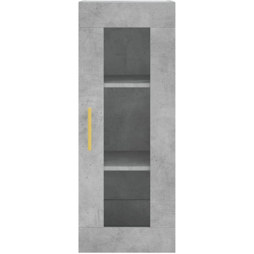 vidaXL 2 Glass Door Concrete Grey Highboard Image 6