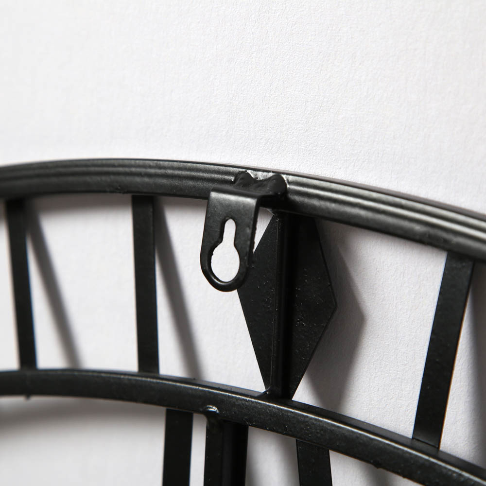 EOS Black Skeleton Wall Clock with Roman Numerals 100cm Image 6