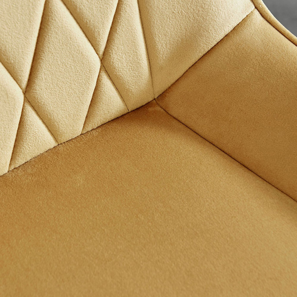 Furniturebox Arona Cesano 4 Seater Round Dining Set Grey Black and Mustard Image 8