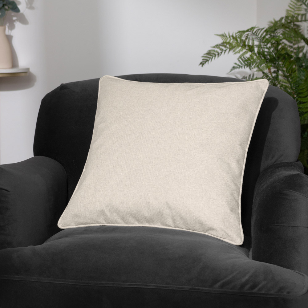 furn. Dakota Linen Tufted Cushion Image 2