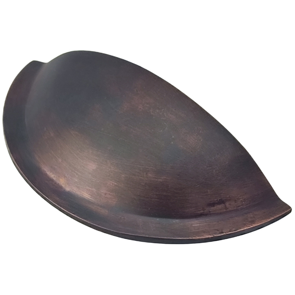Spira Brass Aged Bronze Small Slim Cup Pull Drawer Handle Image 4