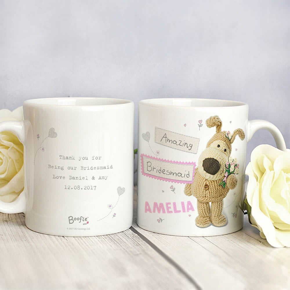 Personalised Memento Personalised Boofle Female Wedding Mug Image 2