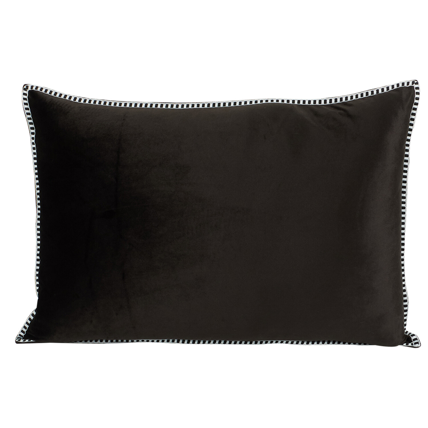 Alba Velvet Cushion - Black Image 1