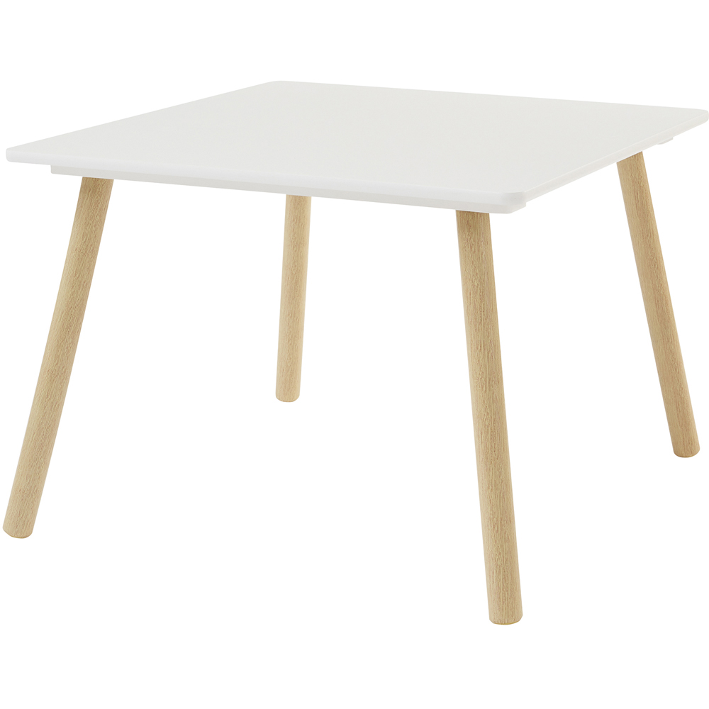 Liberty House Toys Kids White and Pinewood Table and Chairs Image 3