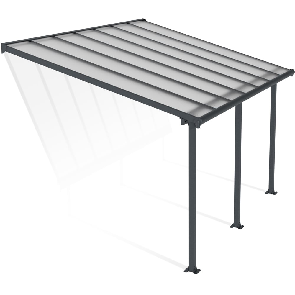 Palram Canopia Olympia Grey Clear 3 x 4.25m Patio Cover Image 2