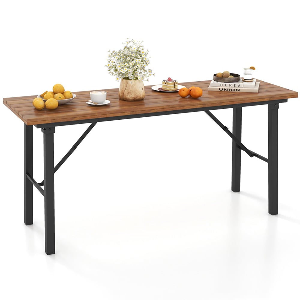 Costway 4 Seater Outdoor Foldable Dining Table Image 2