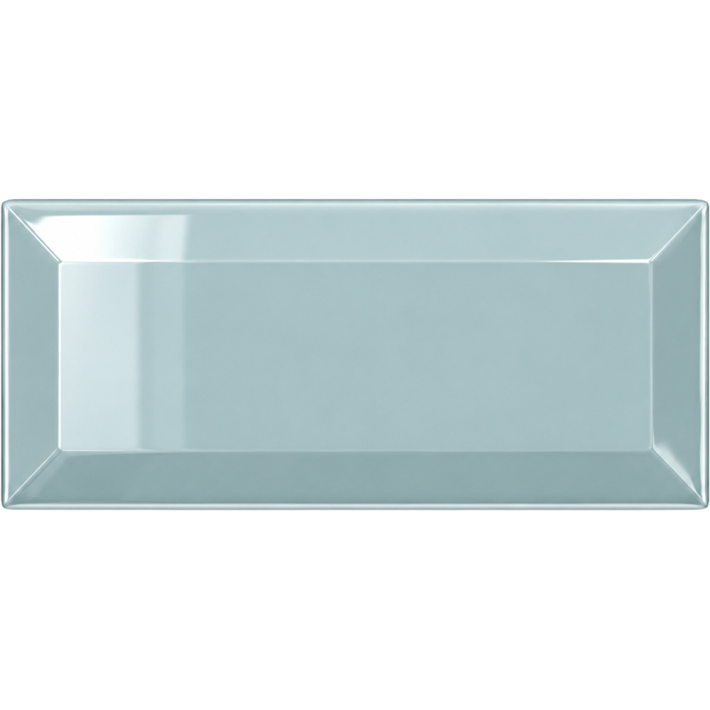 Go Bathrooms Metro Powdered Blue Gloss Ceramic Wall Tile 100 x 200mm 50 Pack Image 2