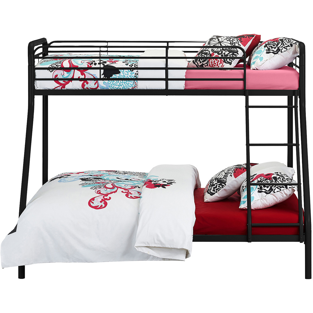 Dorel Single with Double Black Metal Bunk Bed Image 3