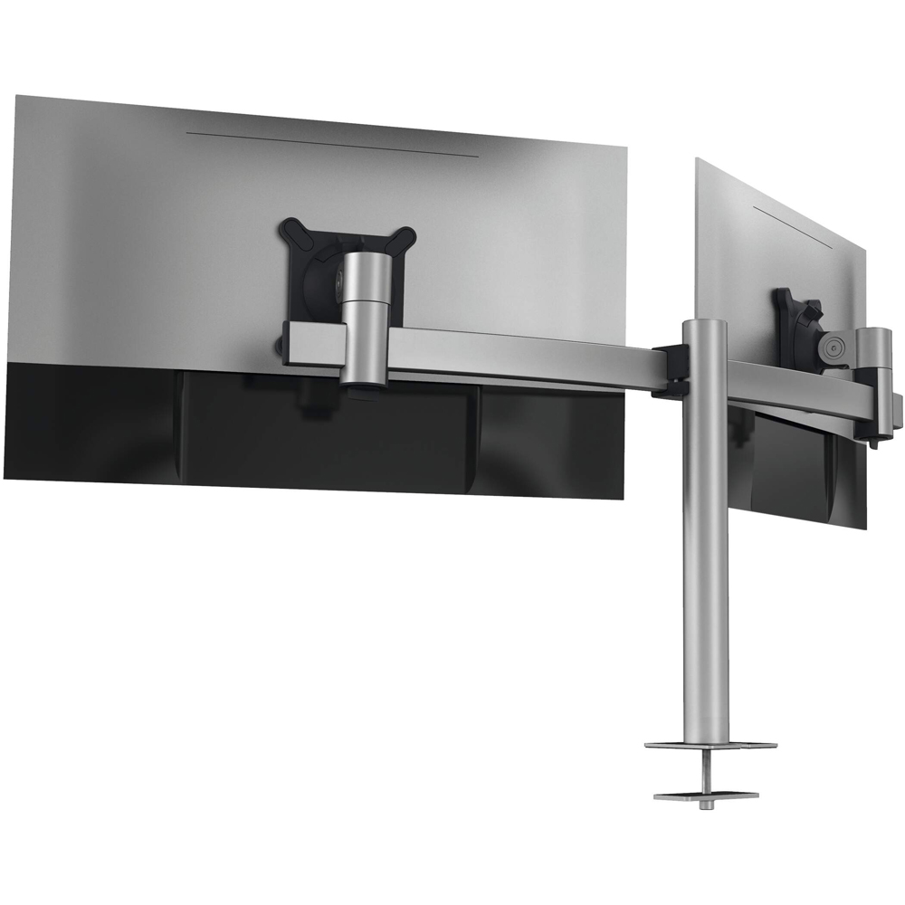 Durable Monitor Mount Pro for 2 Screens Through Desk Clamp Attachment Image 5