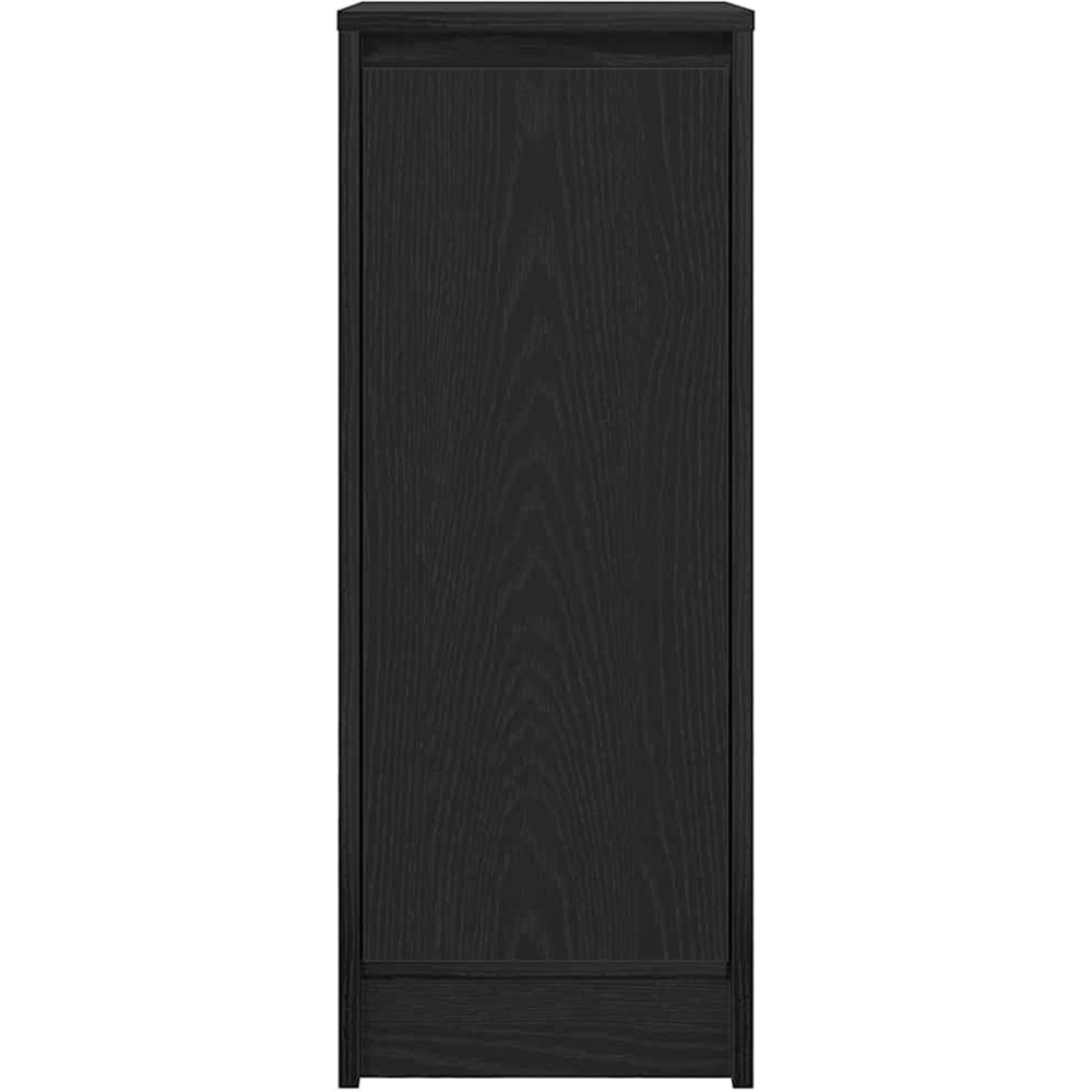 vidaXL Single Door Black Oak Wooden Sideboard Image 6