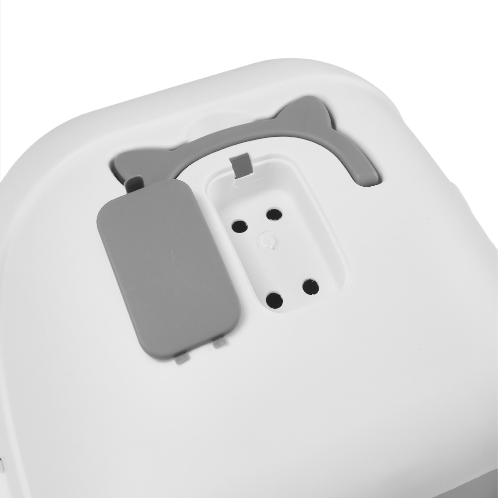 H&O Direct Enclosed White Cat Litter Box with Handle and Scoop Image 5