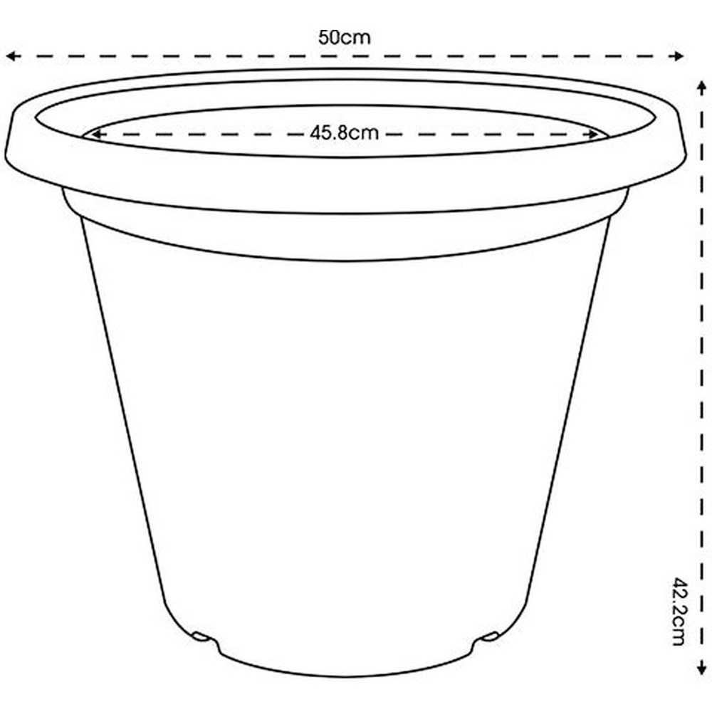 Clever Pots Round Plant Pot with Reservoir Terracotta 50cm Image 5