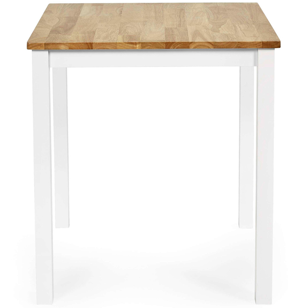 Julian Bowen Linwood 2 Seater White and Oak Dining Table Image 3