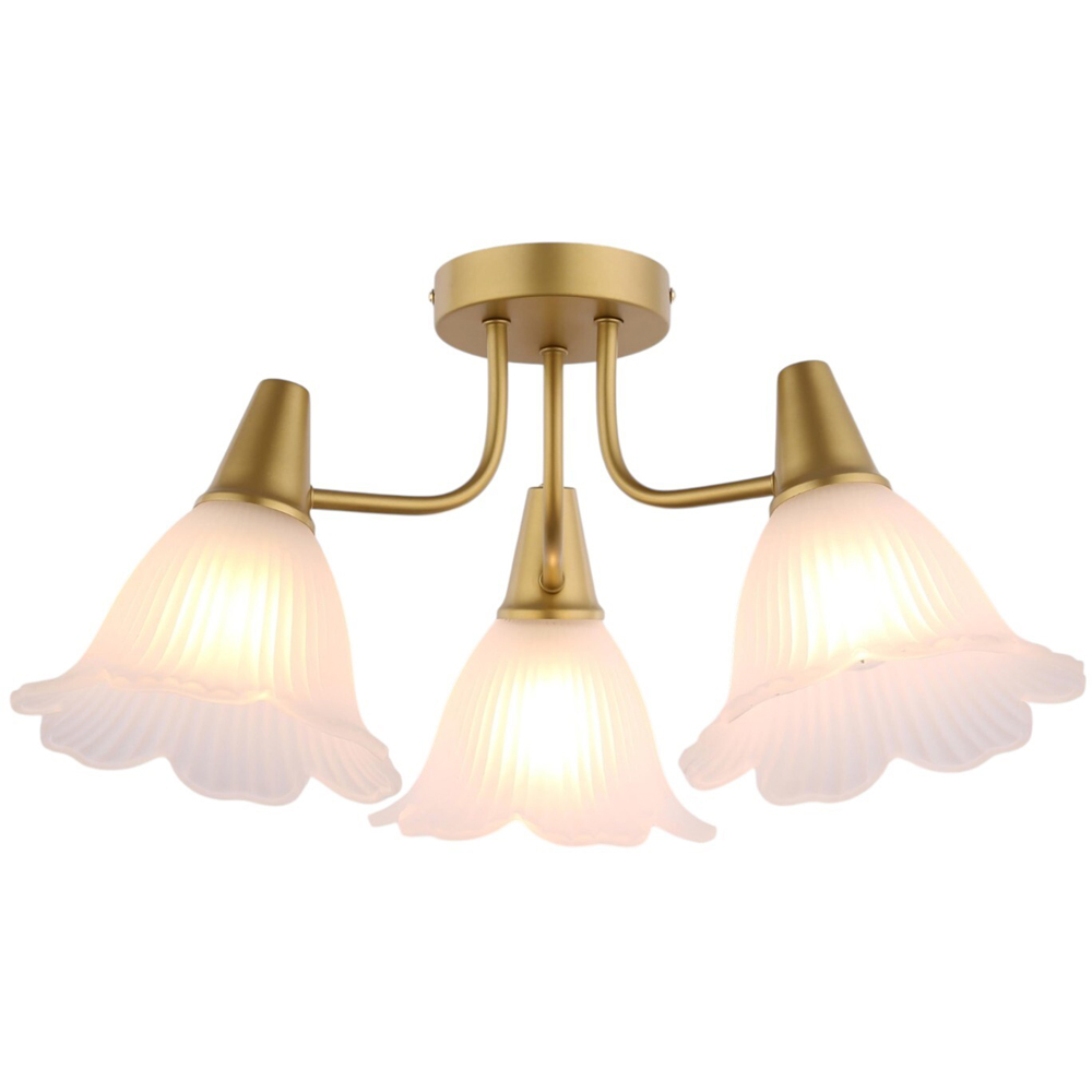 Chloe 3 Way Ceiling Light Fitting Gold Image 1