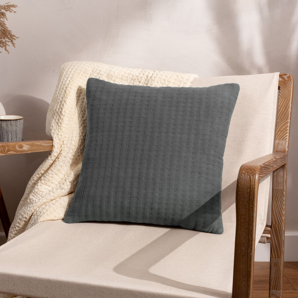 Yard Hush Dusk Cotton Linear Cushion Image 2