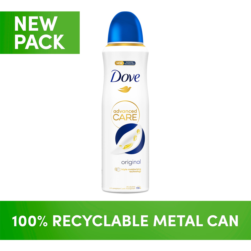 Dove Advanced Care Original Antiperspirant Deodorant Spray 200ml Image 4