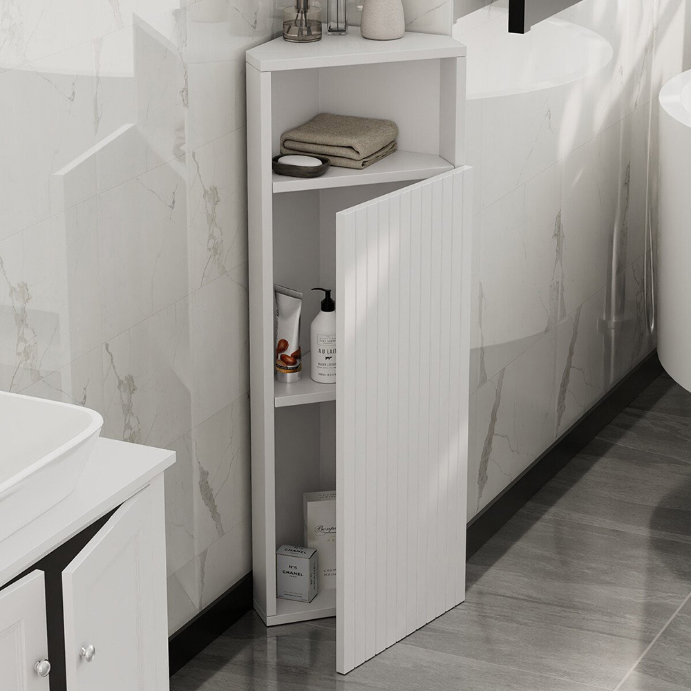 Adeline White Corner Cabinet Image 1