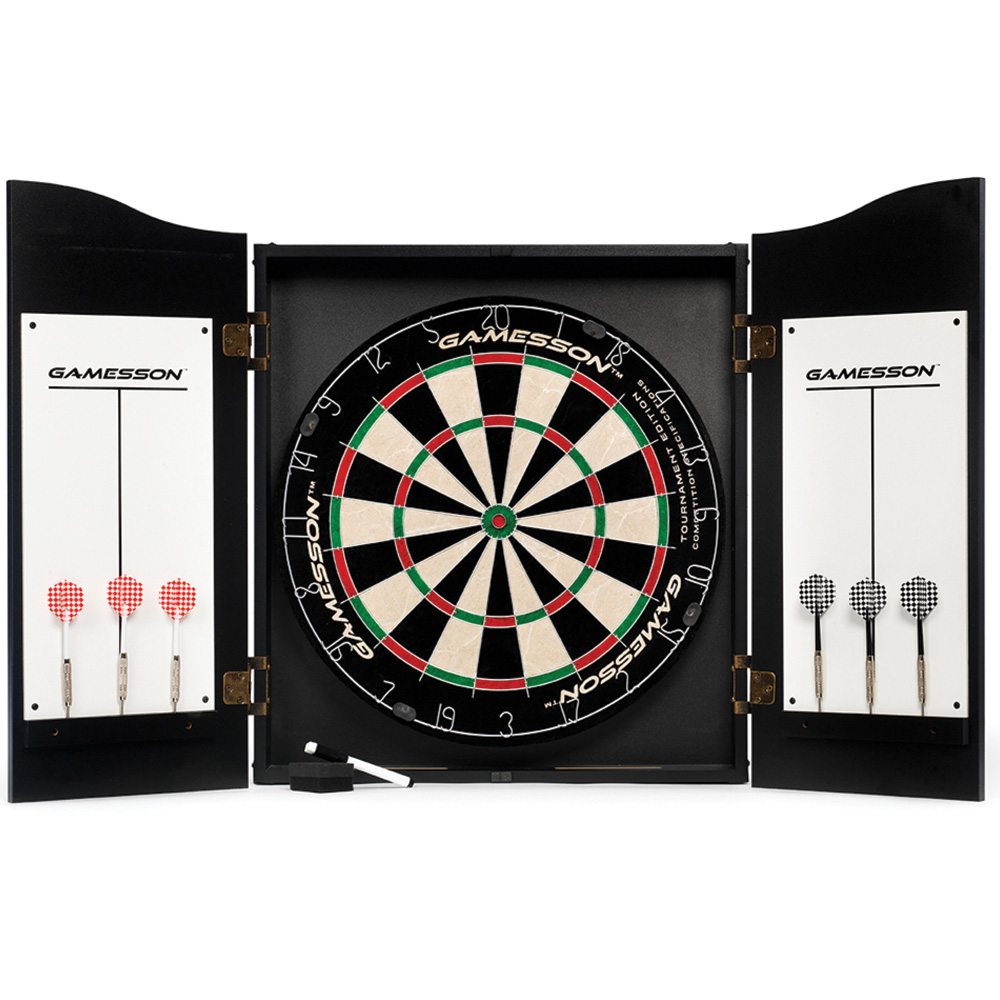 Gamesson Pro Complete Dartboard Cabinet Set Image 2