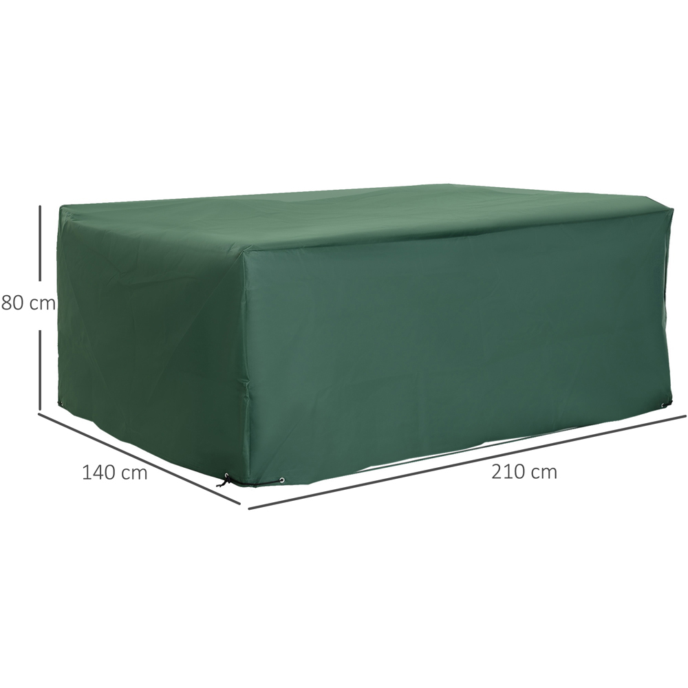 Outsunny Green 600D Oxford Anti-UV Garden Furniture Cover 210 x 140 x 80cm Image 7