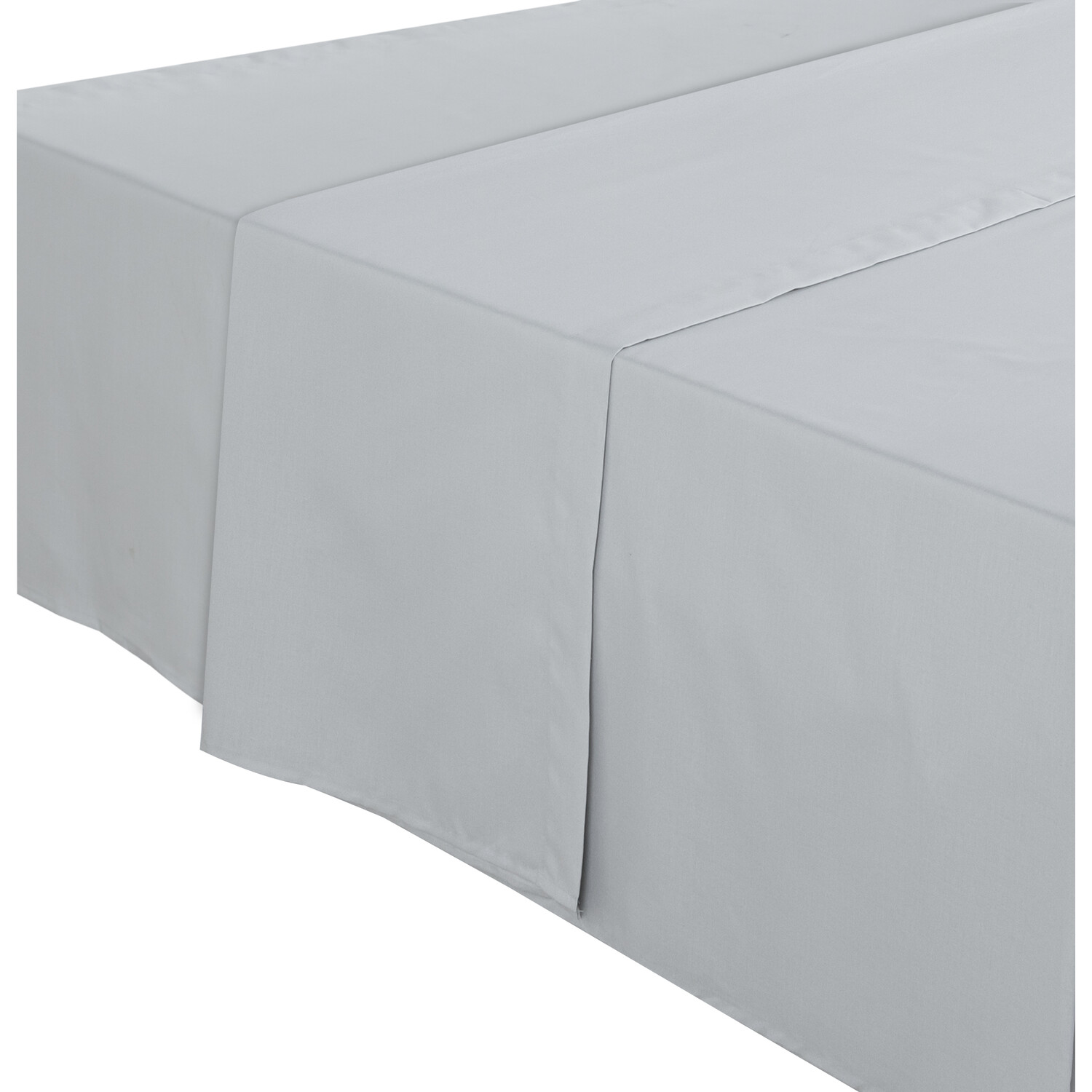 Polycotton Flat Bed Sheet - Silver / Double Image 1