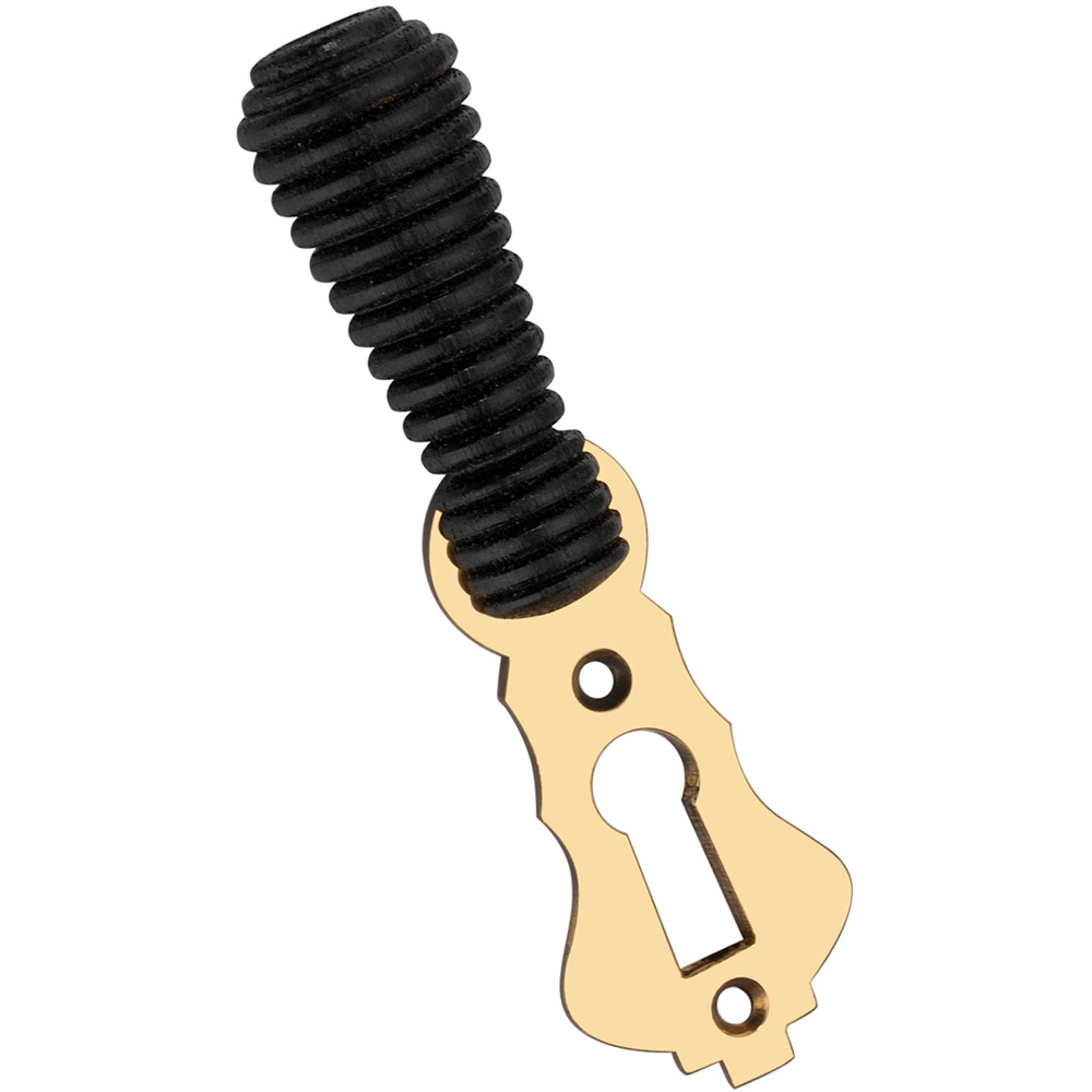Spira Brass Ebonised Beehive Aged Brass Escutcheon Image 3