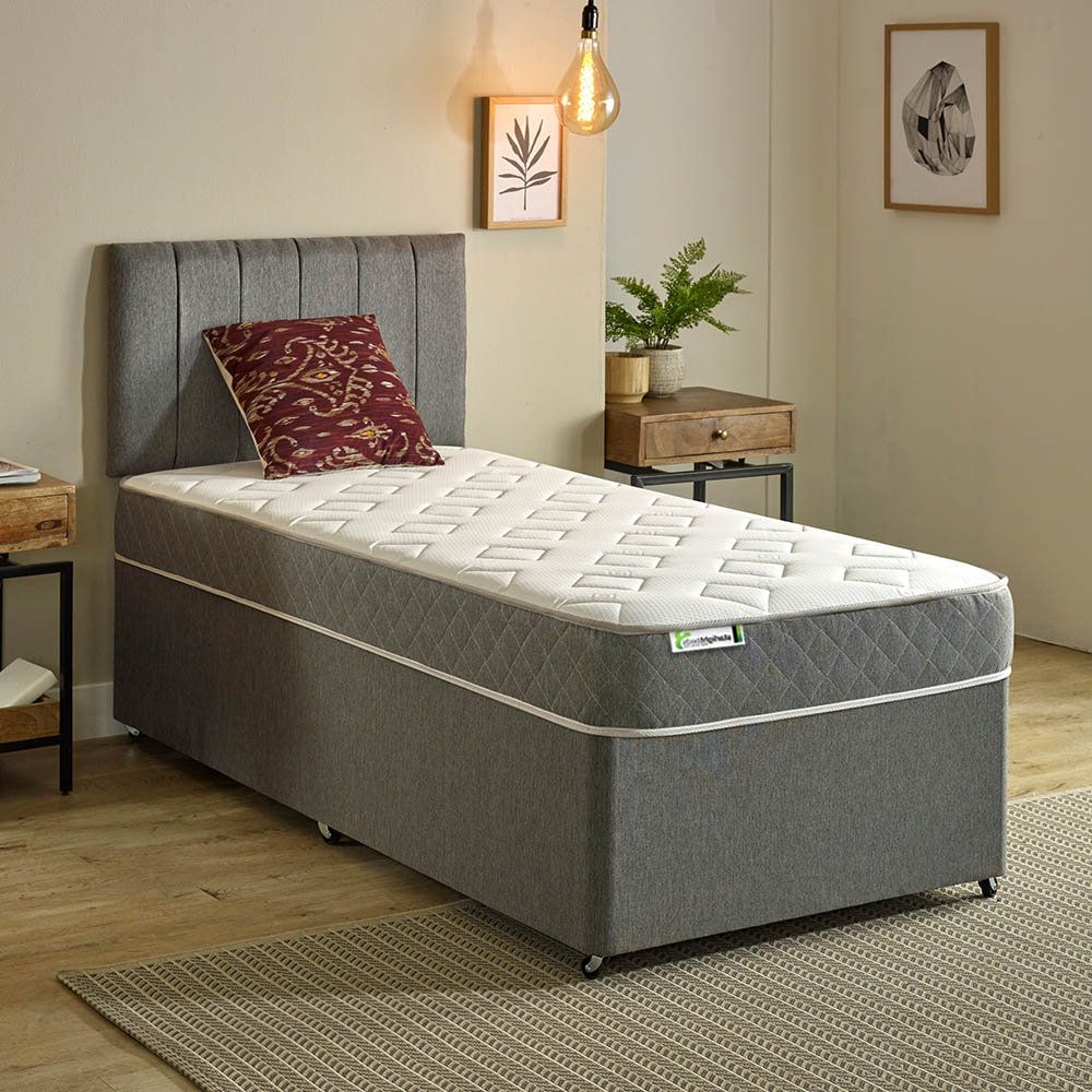 Starlight Beds Jump n Tac Single Grey Memory Foam and Spring Mattress Image 2