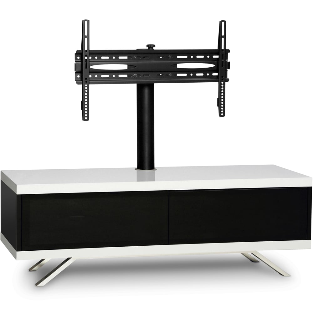 MDA Designs Tucana 1200 Hybrid 2 Door Black and White TV Cabinet Image 4