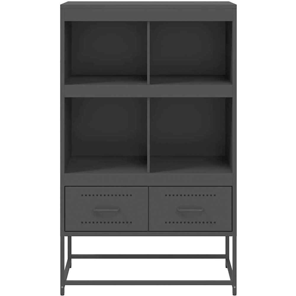 vidaXL 2 Drawer 4 Shelf Black Highboard Image 4