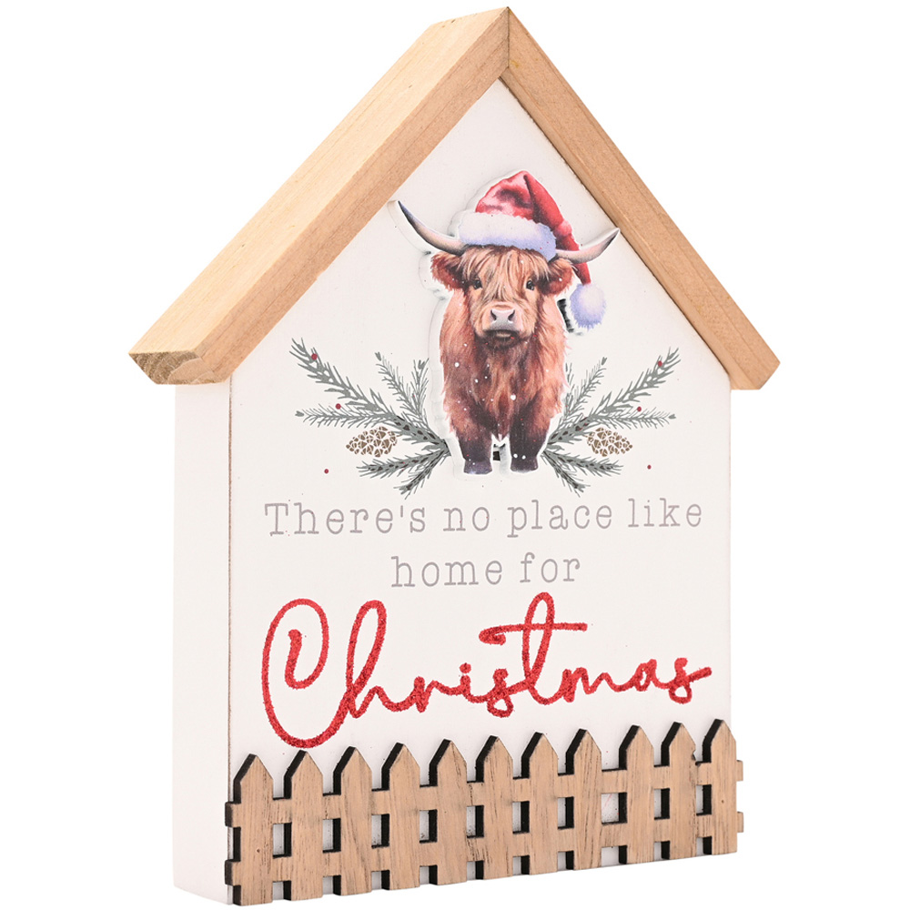 The Seasonal Gift Co. Highland Cow House Plaque Image 2