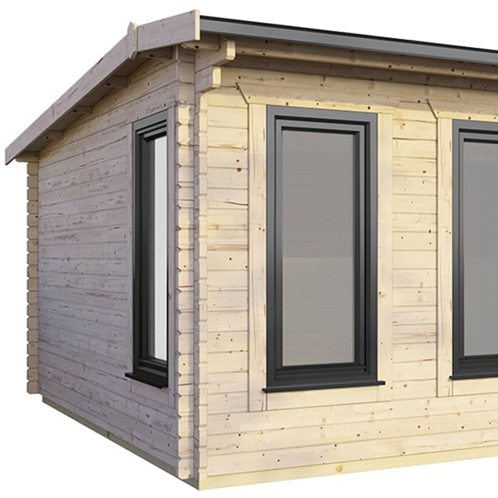 Power Sheds 16 x 12ft Right Double Door Apex Log Cabin Image 3