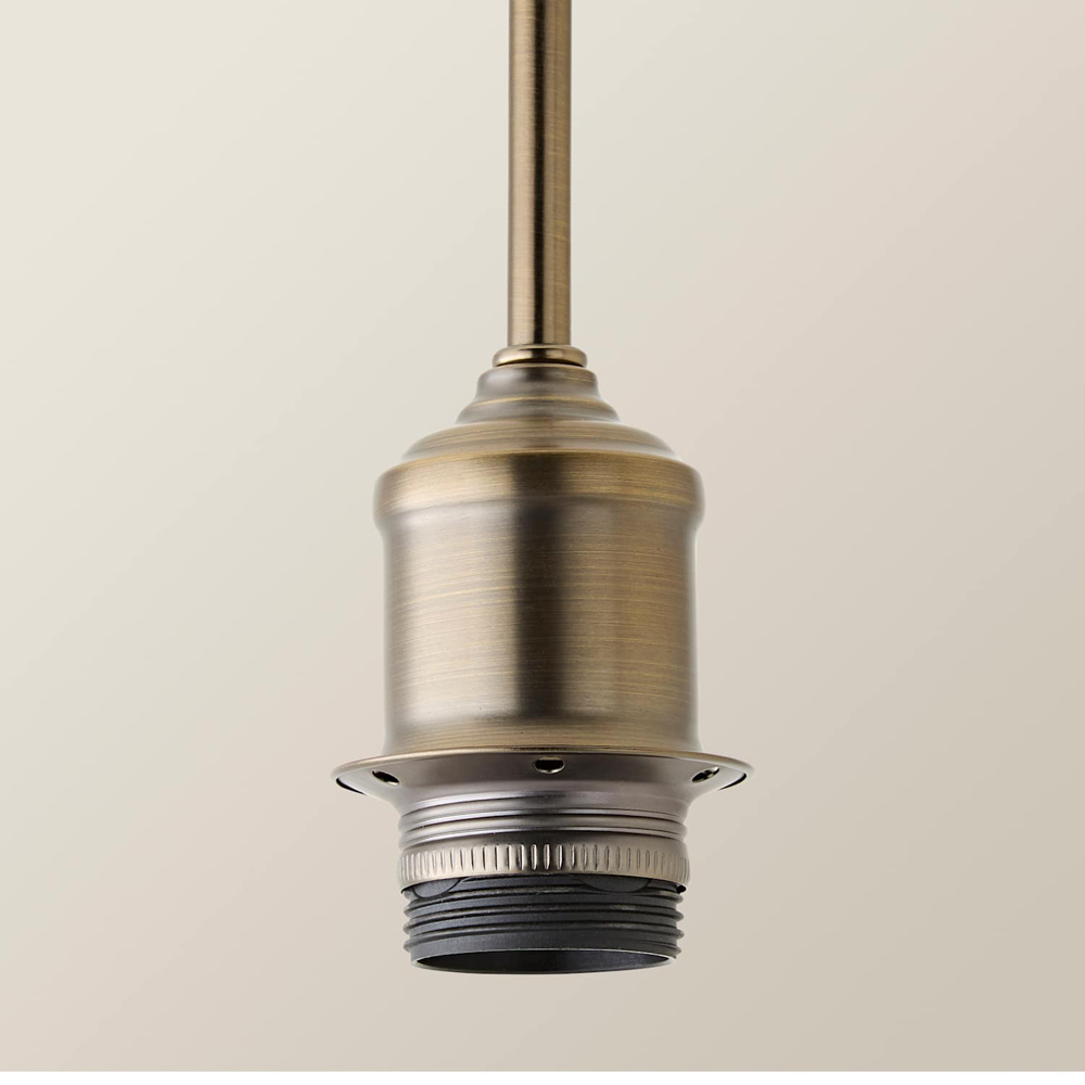 ValueLights Shaw Brushed Brass Adjustable Drop Ceiling Pendant Light Fitting Image 3