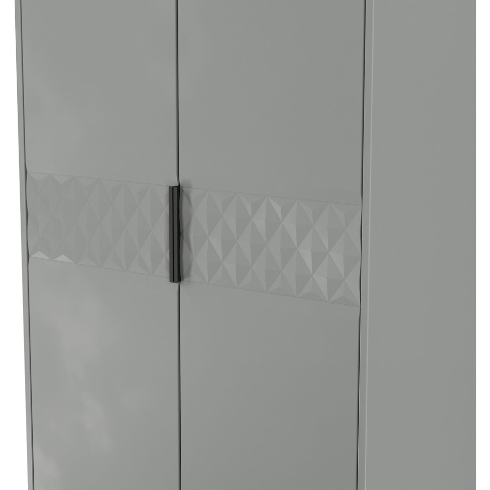 Crowndale Harlequin 2 Door Dusk Grey Tall Wardrobe Ready Assembled Image 5