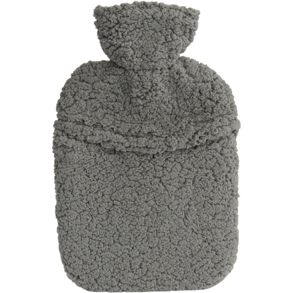 Single Wilko Hot Water Bottle with Plush Cover in Assorted styles Image 3
