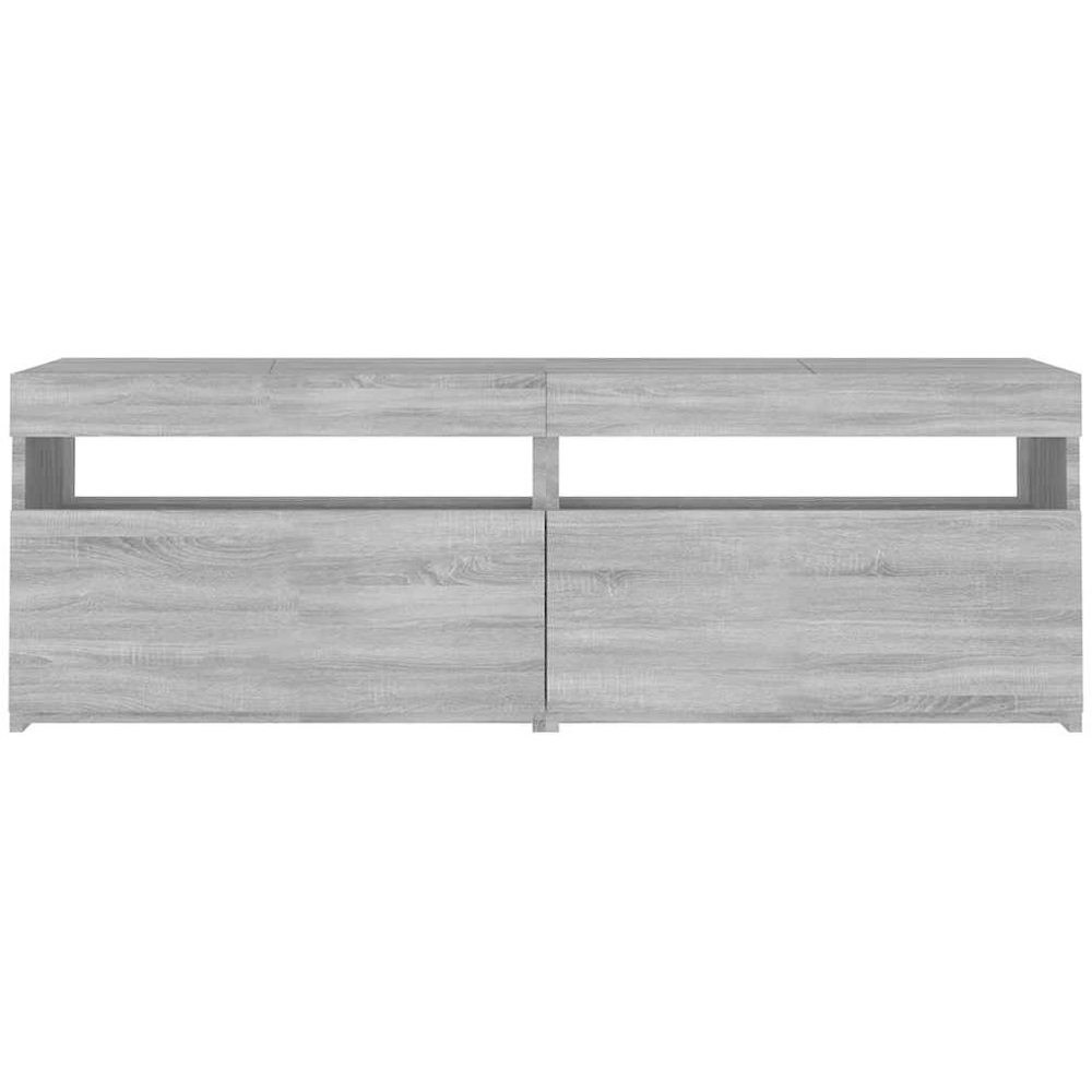 vidaXL 2 Door 2 Shelf Grey Sonoma TV Cabinet with RGB LED Lights Image 4